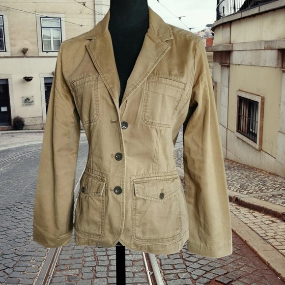 EDDIE BAUER Tan/Casual Blazer Size 8 Petite - Picture 2 of 10